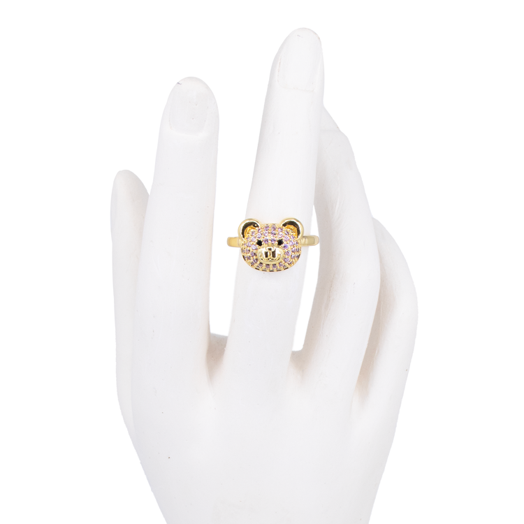 ANILLOS CARA DE OSOS EN RODIO