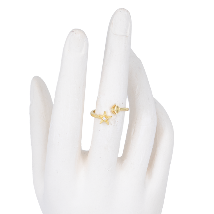 ANILLO SAN ANDRES DORADO BAÑO EN RODIO