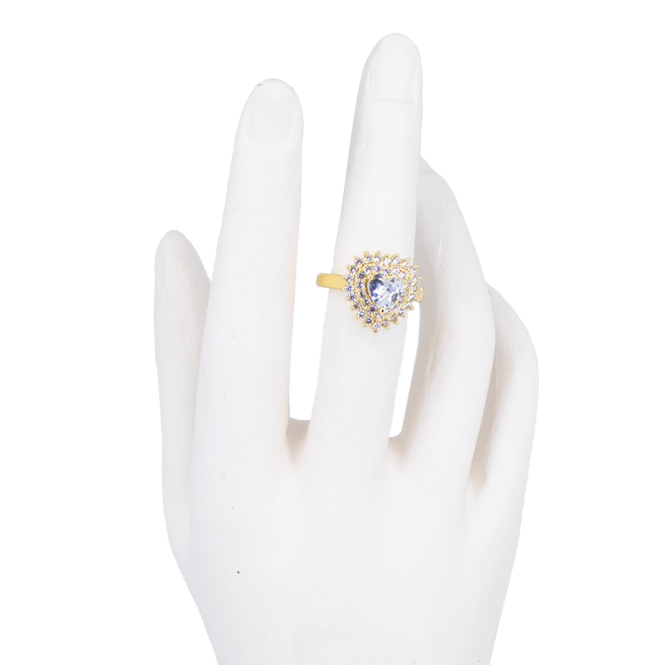 ANILLO CORAZONES GRANDES BAÑO EN RODIO