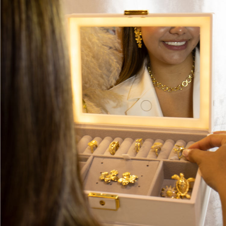 JOYERO VANITY GLOW BLANCO