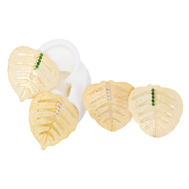 TOPO HOJA BLANCO BAÑO EN RODIO