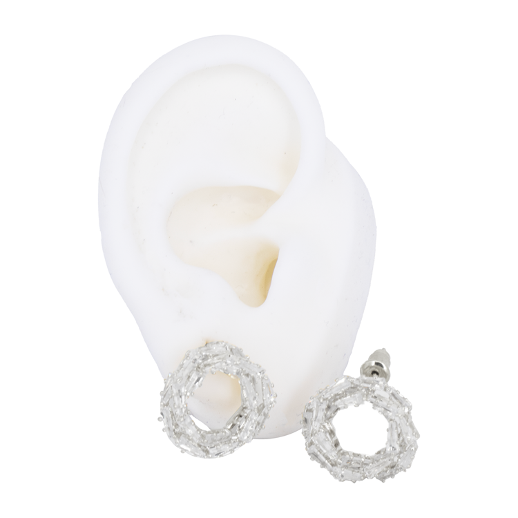 TOPO CIRCULOS EMPERLADOS DORADO BAÑO EN RODIO