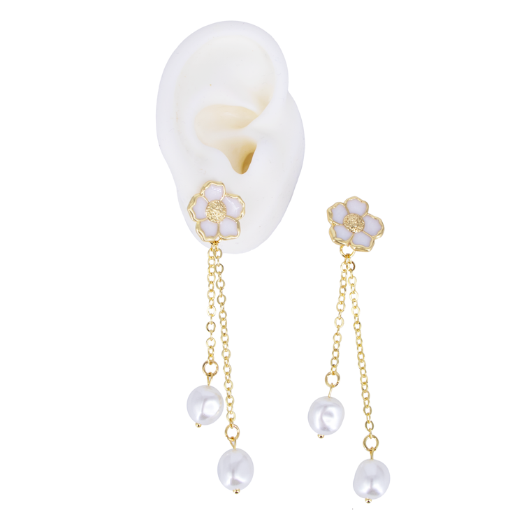 TOPO FLOR CON PERLAS BAÑO EN RODIO