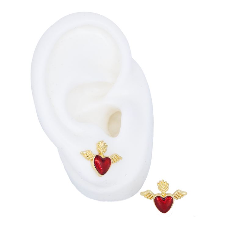 TOPO CORAZON ALAS BAÑO EN RODIO