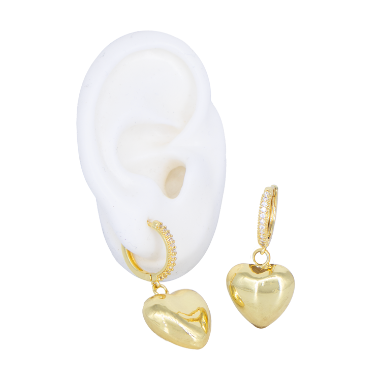 CANDONGA CORAZON LISO CHUNKY BAÑO EN RODIO