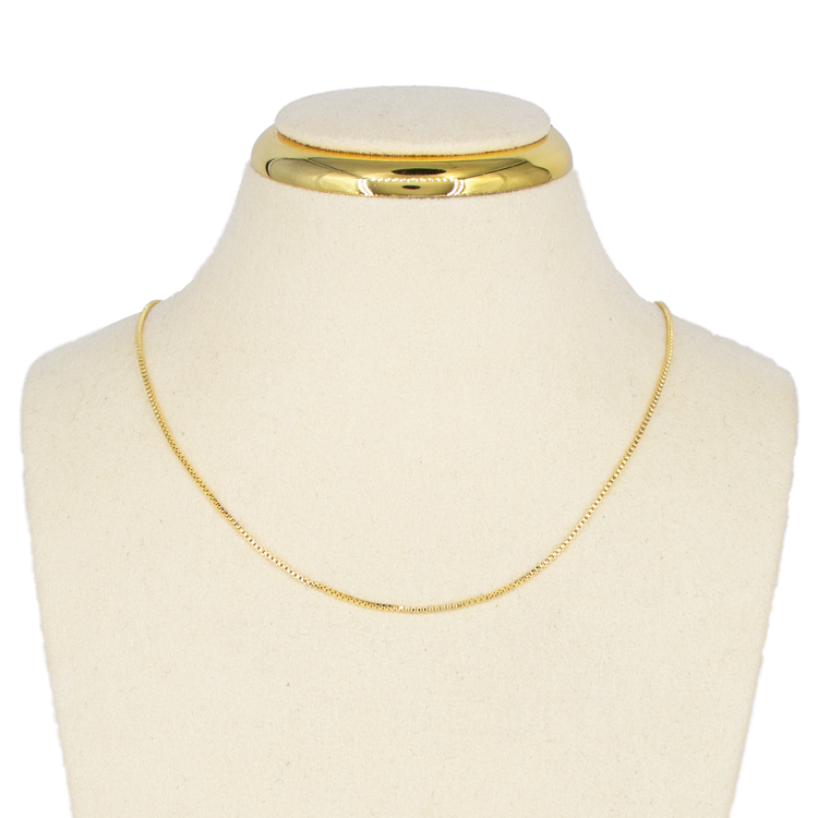 CADENA LISA TERMINADA BAÑO EN RODIO