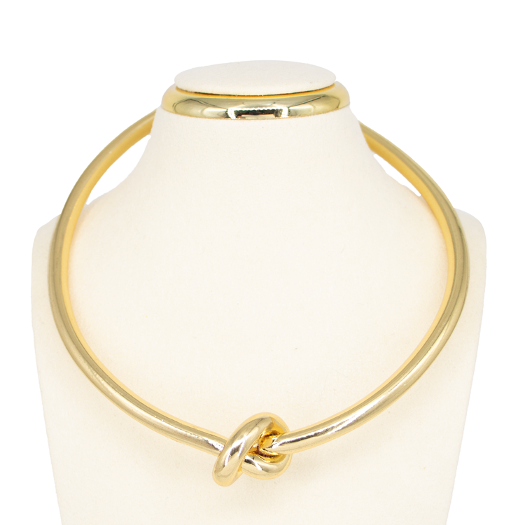 CADENA CHOCKER NUDO BAÑO EN RODIO