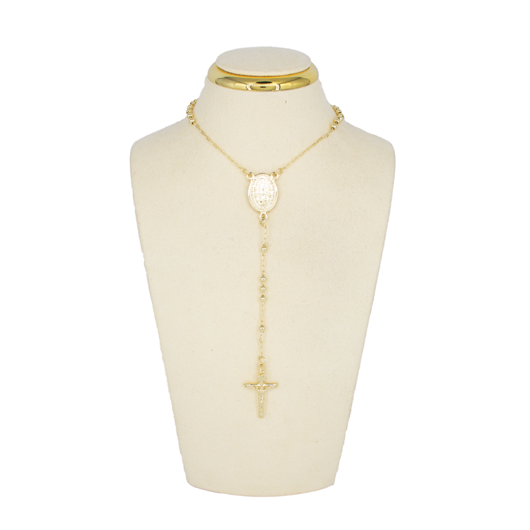 CAMANDULA MEDALLA GUADALUPE 45CM BAÑO EN RODIO