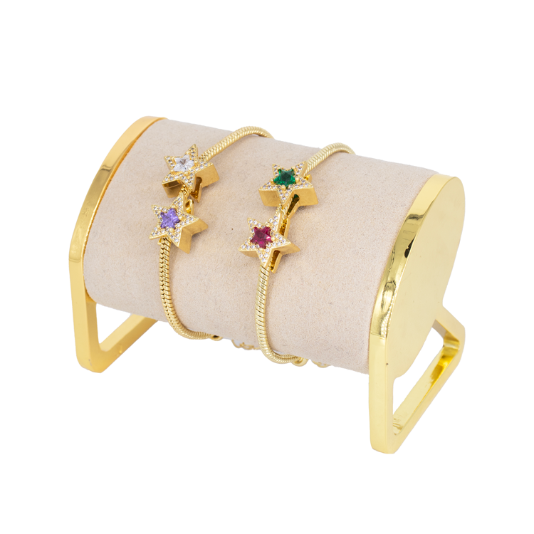 CHARM PANDORA EN RODIO ESTRELLAS DORADAS