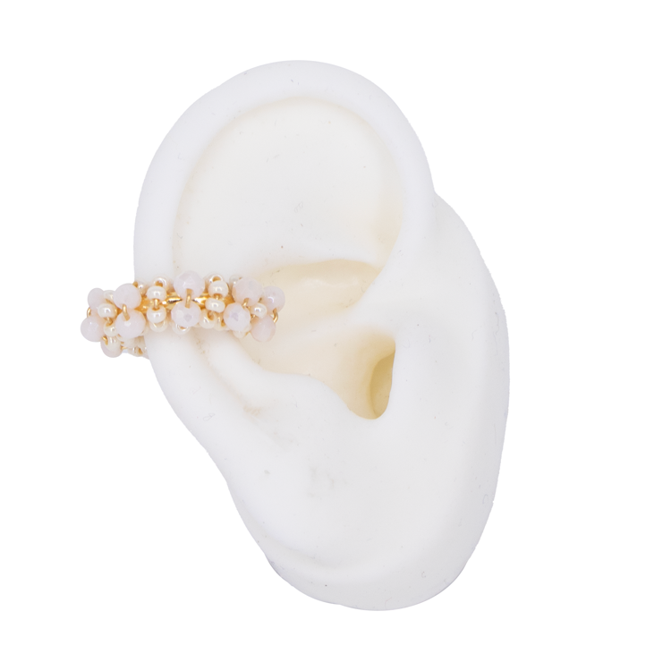 EARCUFF ESMERALDAS BAÑO EN RODIO