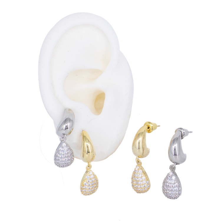 TOPO GOTA DOBLE CIRCONADA BAÑO EN RODIO