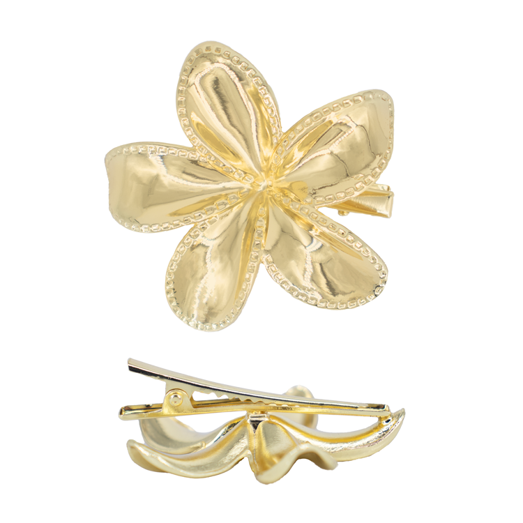 HAIR CLIPS FLOR BELLA BAÑO EN RODIO