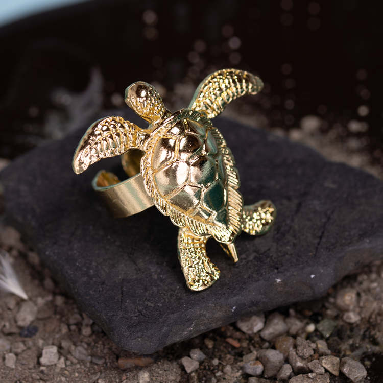 Anillo de tortuga de oro hotsell