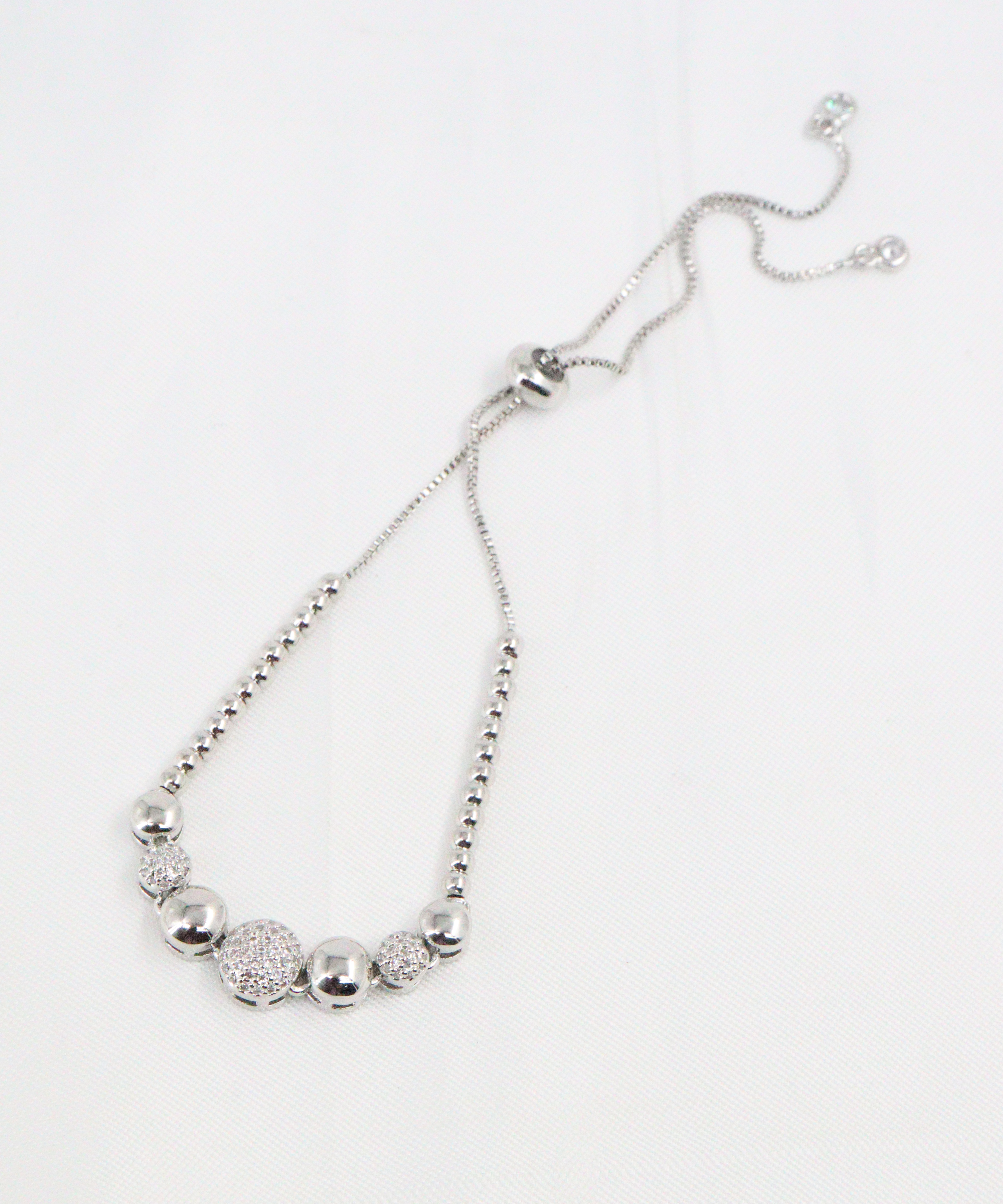 PULSERA CIRCULOS EN RODIO