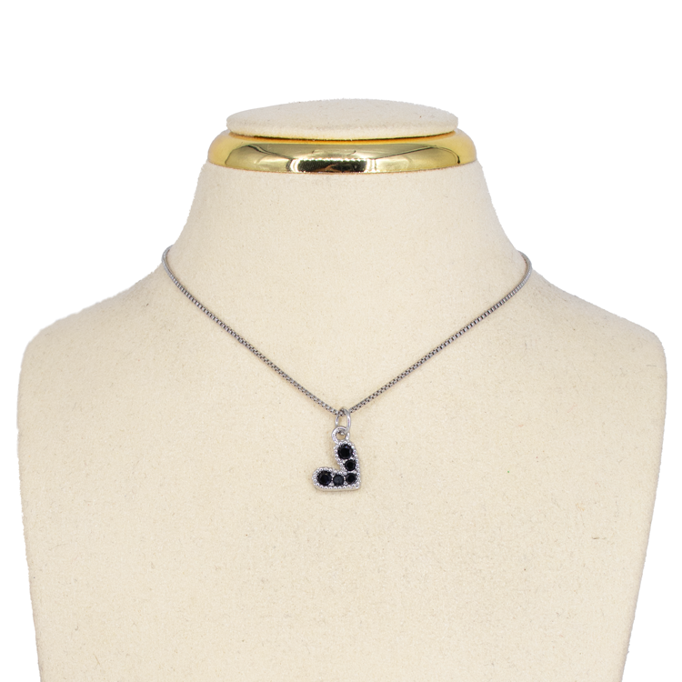 DIJE CORAZÓN PLATEADO BAÑO EN RODIO