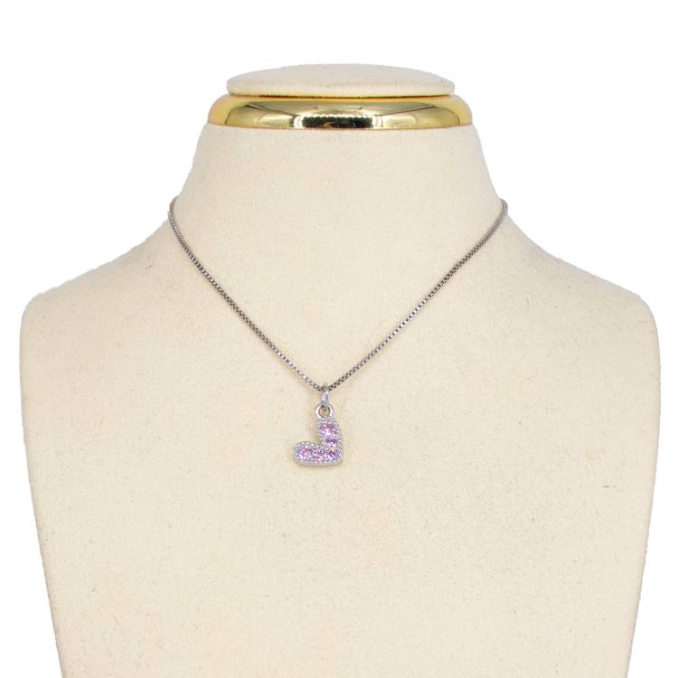 DIJE CORAZÓN PLATEADO BAÑO EN RODIO