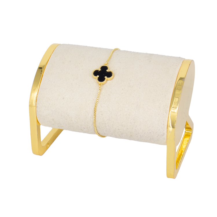 DIJE PULSERA TREBOL PEQUEÑO BAÑO EN RODIO