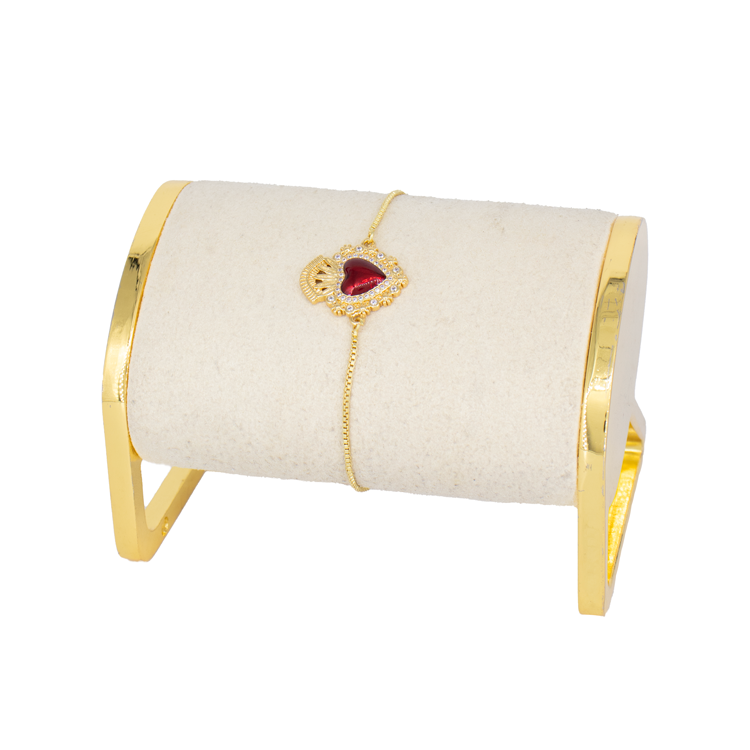 DIJE PULSERA ESTALLIDO DE CORAZON BAÑO EN RODIO