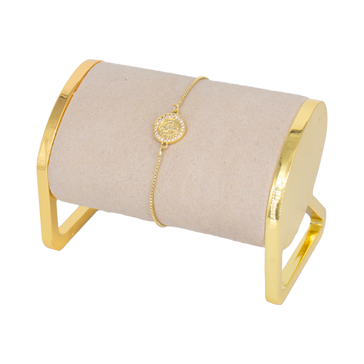 DIJE SAN BENITO CIRCONES LISO BAÑO EN RODIO