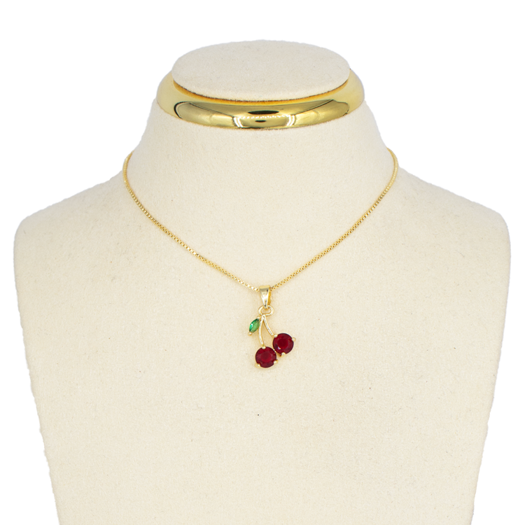 DIJE CEREZAS ROJAS PEQUEÑAS BAÑO EN RODIO