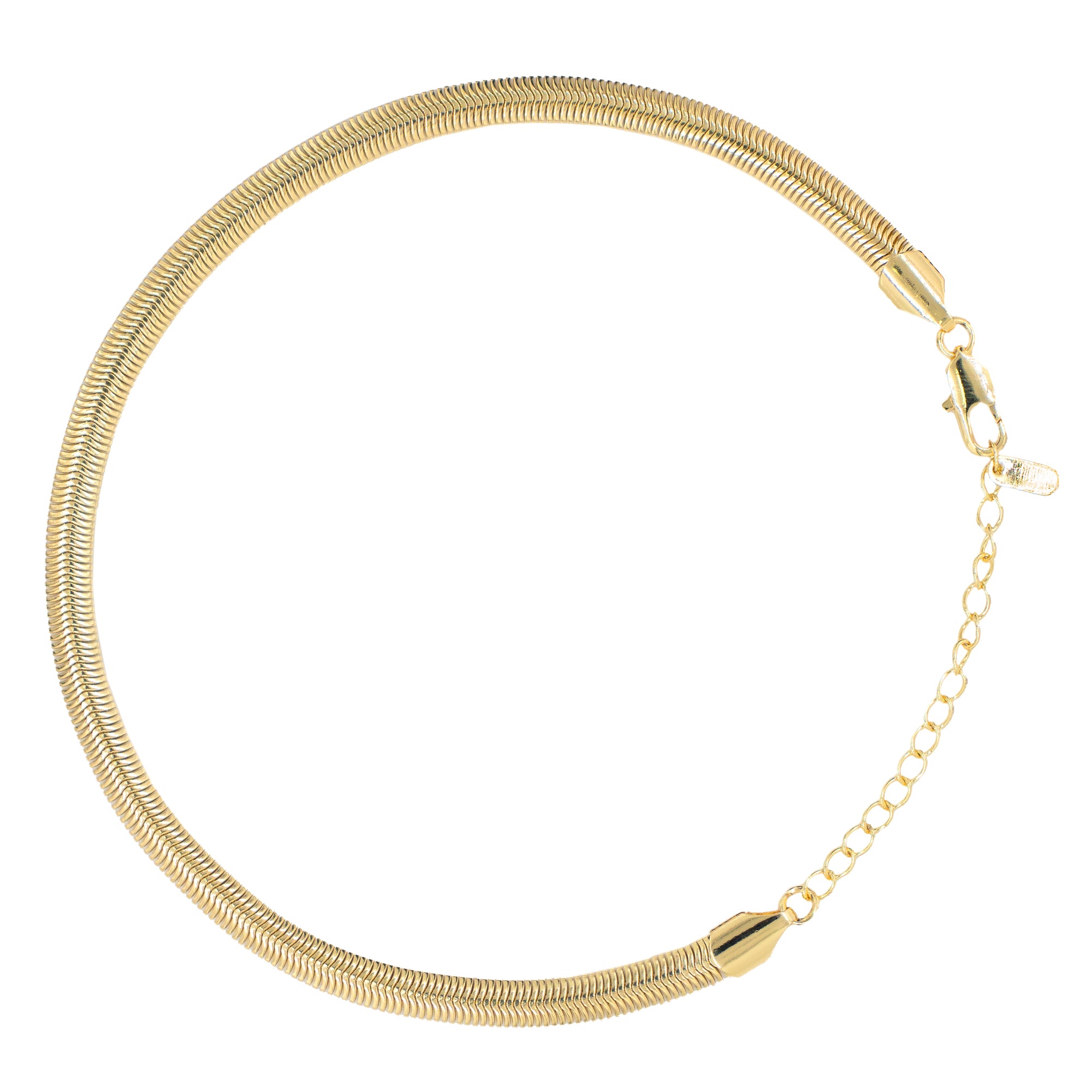 TOBILLERA PIEL DE SERPIENTE BAÑO EN RODIO