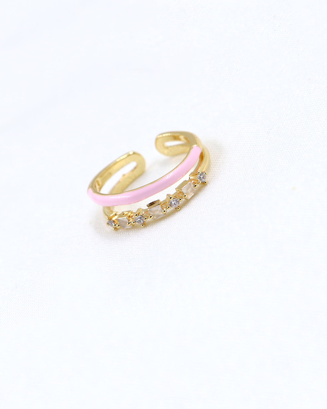 ANILLO COLORES BAÑO EN RODIO