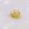 EG-098 EARCUFFS BAÑO DE ORO FLORES