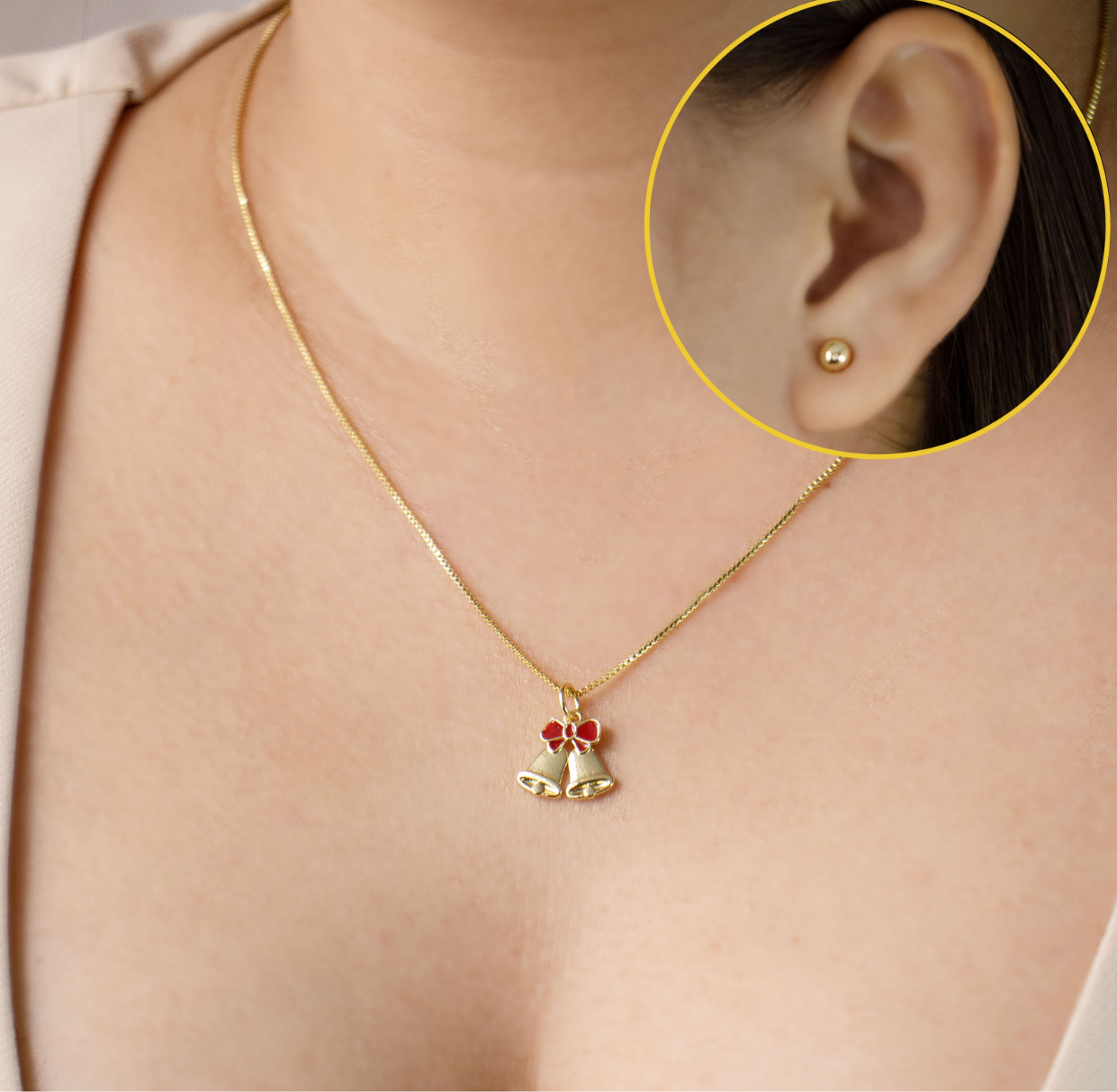 SET MOÑO CAMPANA NAVIDEÑO BAÑO EN RODIO