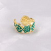 EG-098 EARCUFFS BAÑO DE ORO FLORES