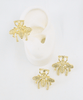 EARCUFF Y TOPOS ABEJA BAÑO DE ORO