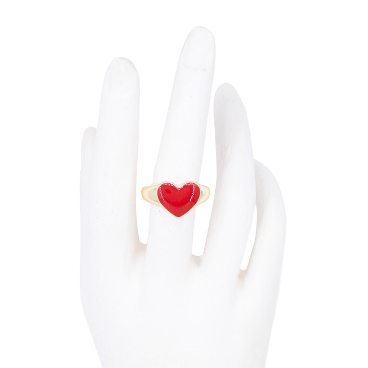 ANILLO DULCE CORAZON BAÑO EN RODIO