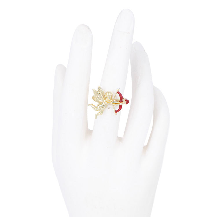 ANILLO FLECHA DE AMOR BAÑO EN RODIO