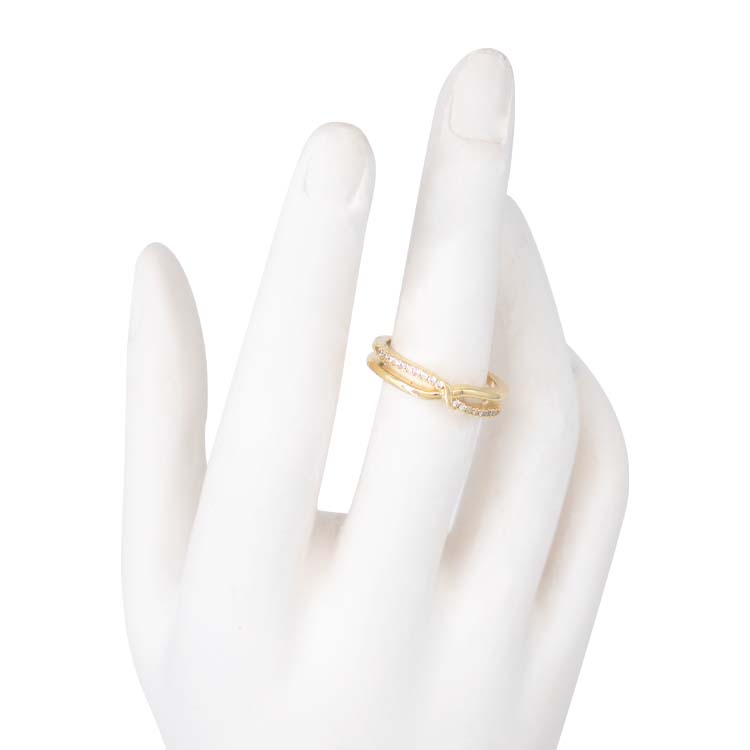 ANILLO X LISO Y CIRCON BAÑO EN RODIO