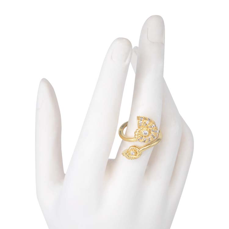 ANILLO DOBLE CARACOL BAÑO EN RODIO