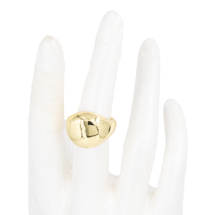 ANILLO CHUNKY CICULO PLANO BAÑO EN RODIO