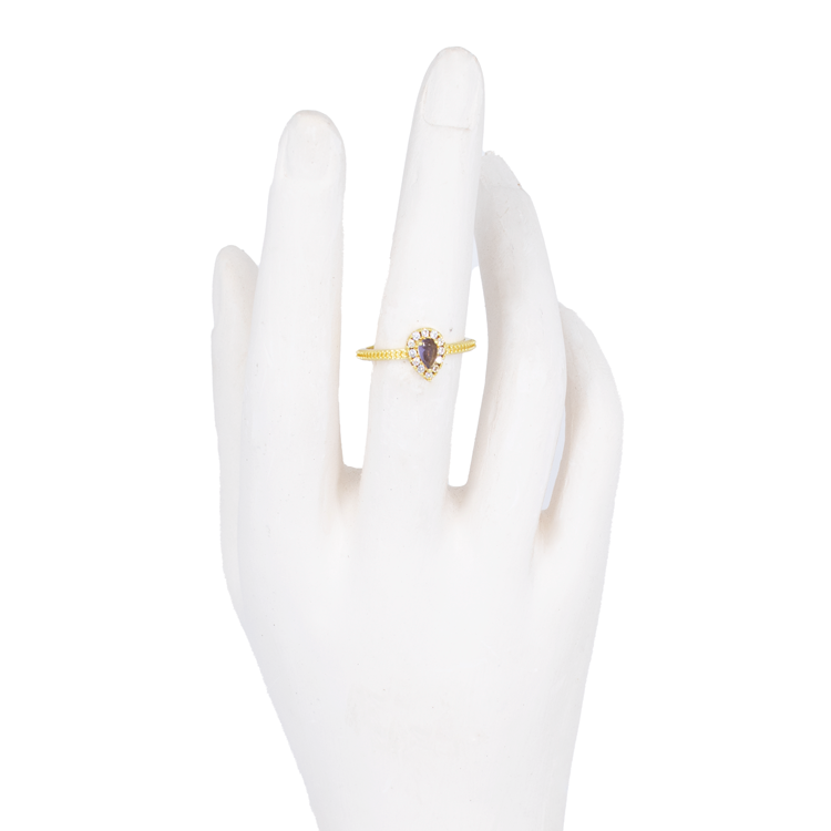 ANILLOS EN RODIO TIPO GOTA