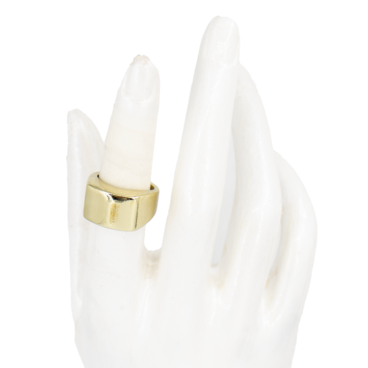 ANILLO CUADRADO PEQUEÑO BAÑO EN RODIO