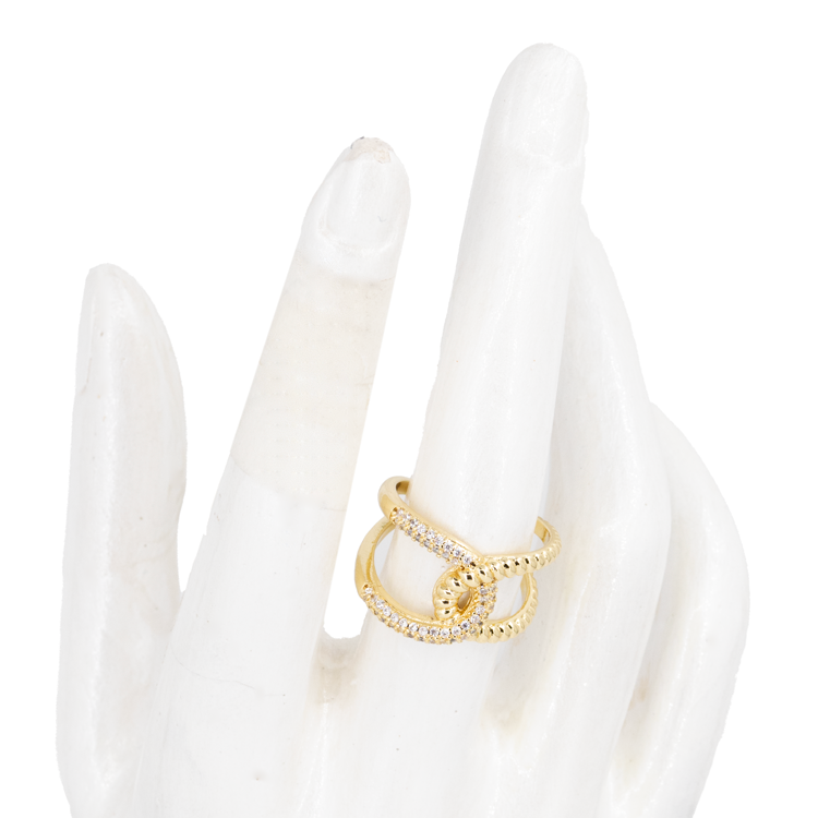 ANILLO VALERIA DORADO BAÑO EN RODIO