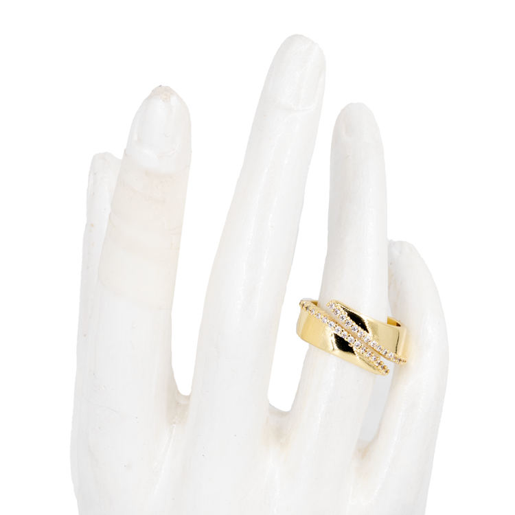 ANILLO MARIA DORADO BAÑO EN RODIO