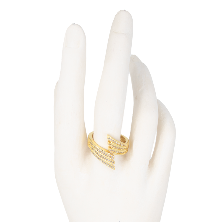 ANILLO ZEUS DORADO BAÑO EN RODIO