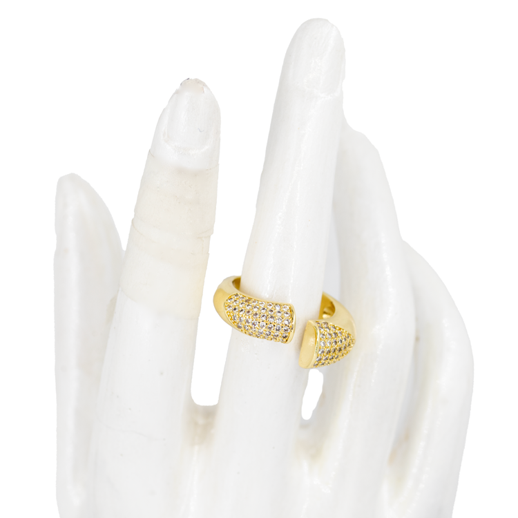 ANILLO CHUNKY CIRCONADO BAÑO EN RODIO