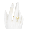 ANILLO CHUNKY LISO DORADO BAÑO EN RODIO
