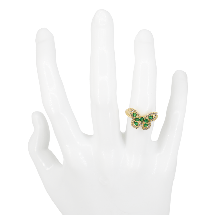 ANILLO MARIPOSA BAÑO EN RODIO