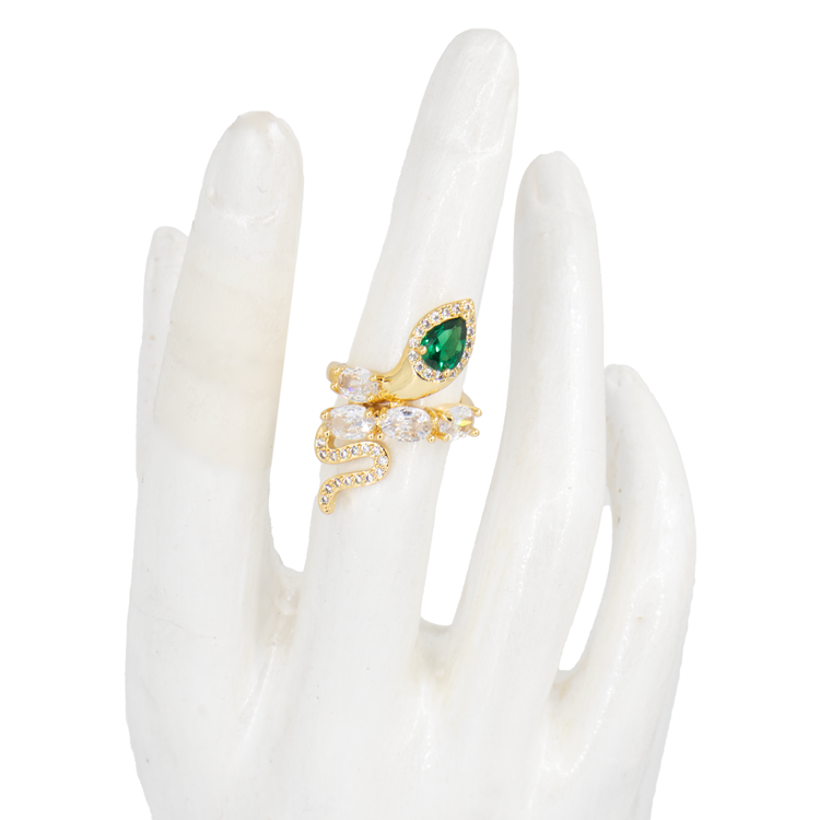 ANILLO  SERPIENTE EN RODIO