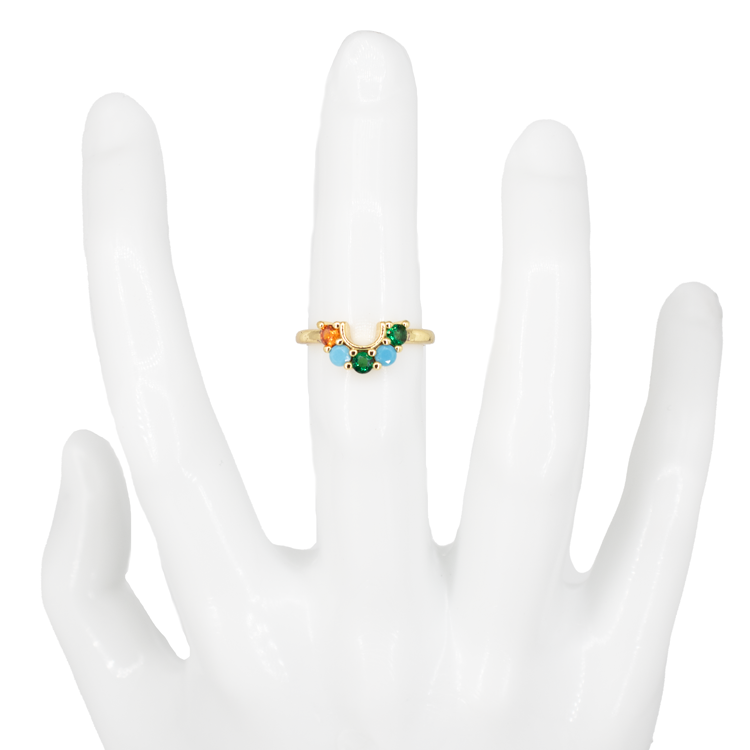 ANILLO ARCOIRIS BAÑO EN RODIO