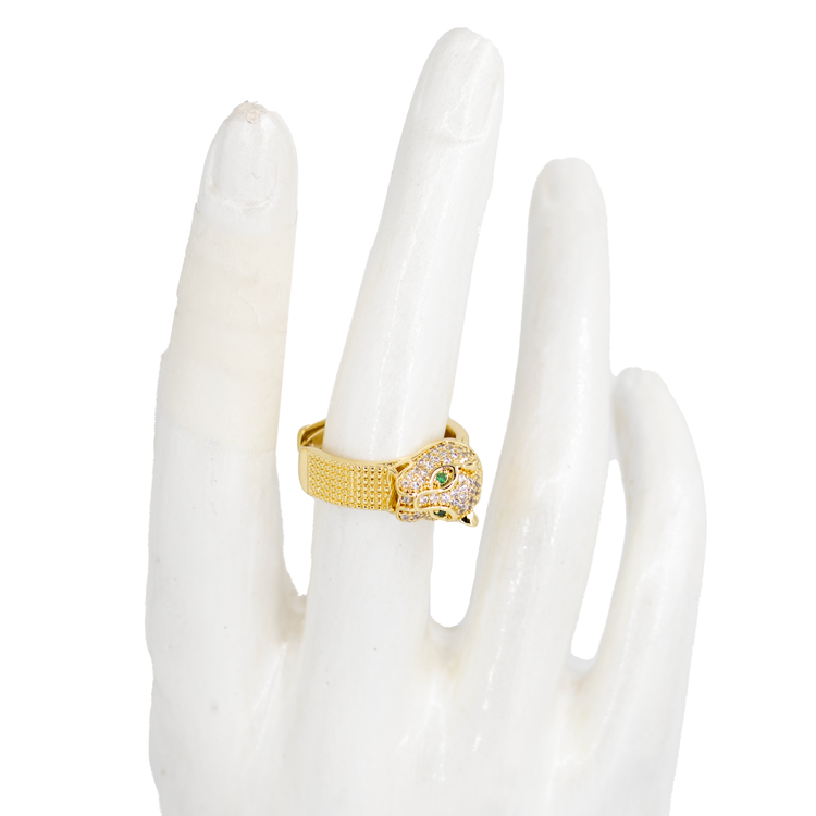 ANILLO PUMA BAÑO EN RODIO