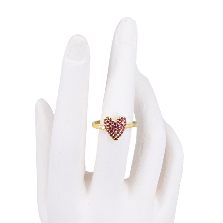 ANILLOS EN RODIO CORAZÓN