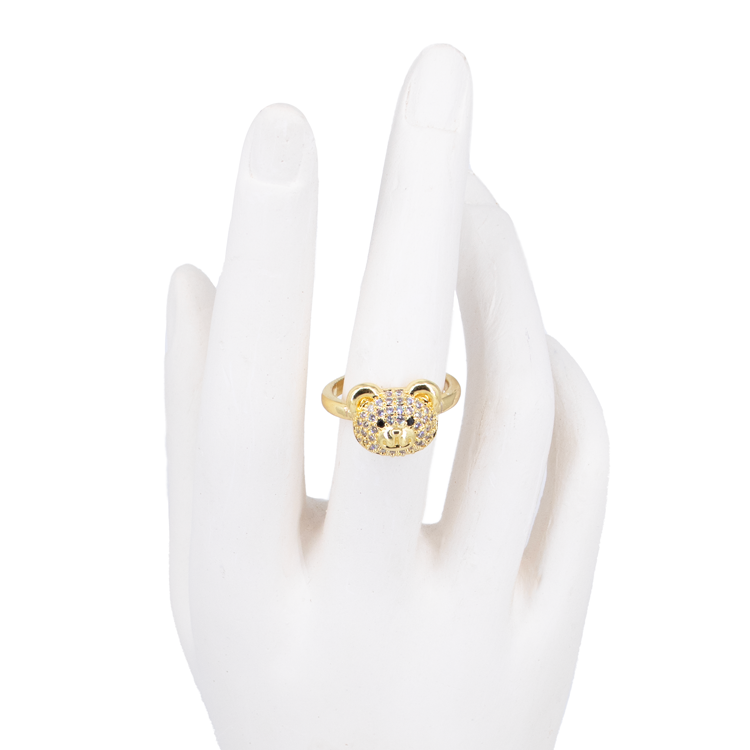 ANILLOS CARA DE OSOS EN RODIO