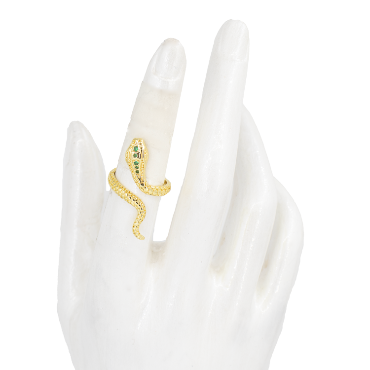 ANILLO SERPIENTE EN RODIO