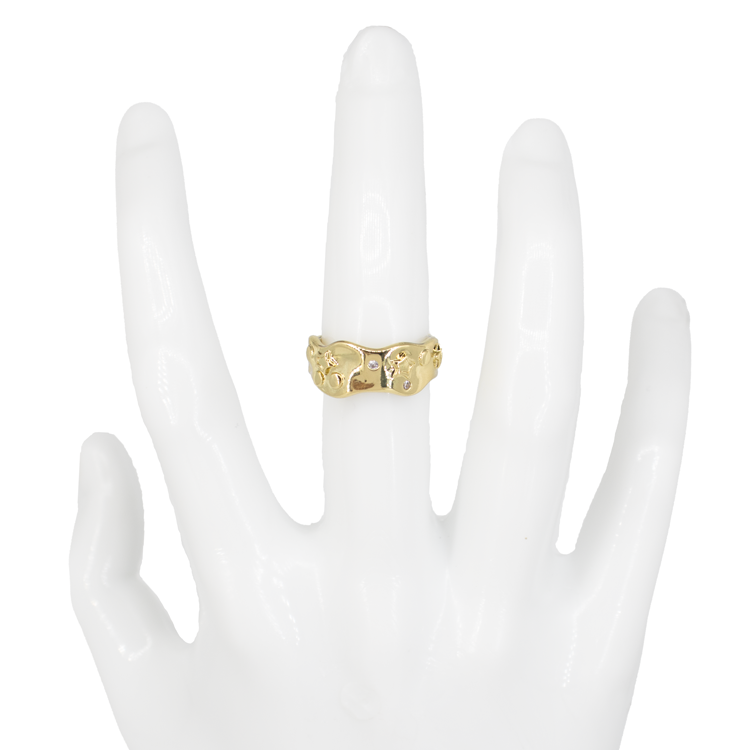 ANILLO ESTRELLAS BAÑO EN RODIO